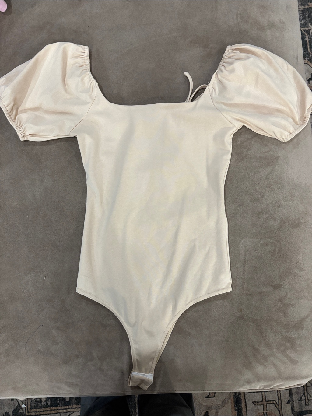 Cream Puff Sleeve Bodysuit